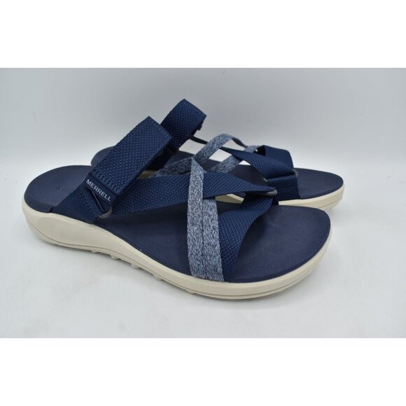 Merrell Womens Size 8 District 4 Mendi Sea Navy Open Toe Sandals Shoes - Picture 4 of 12